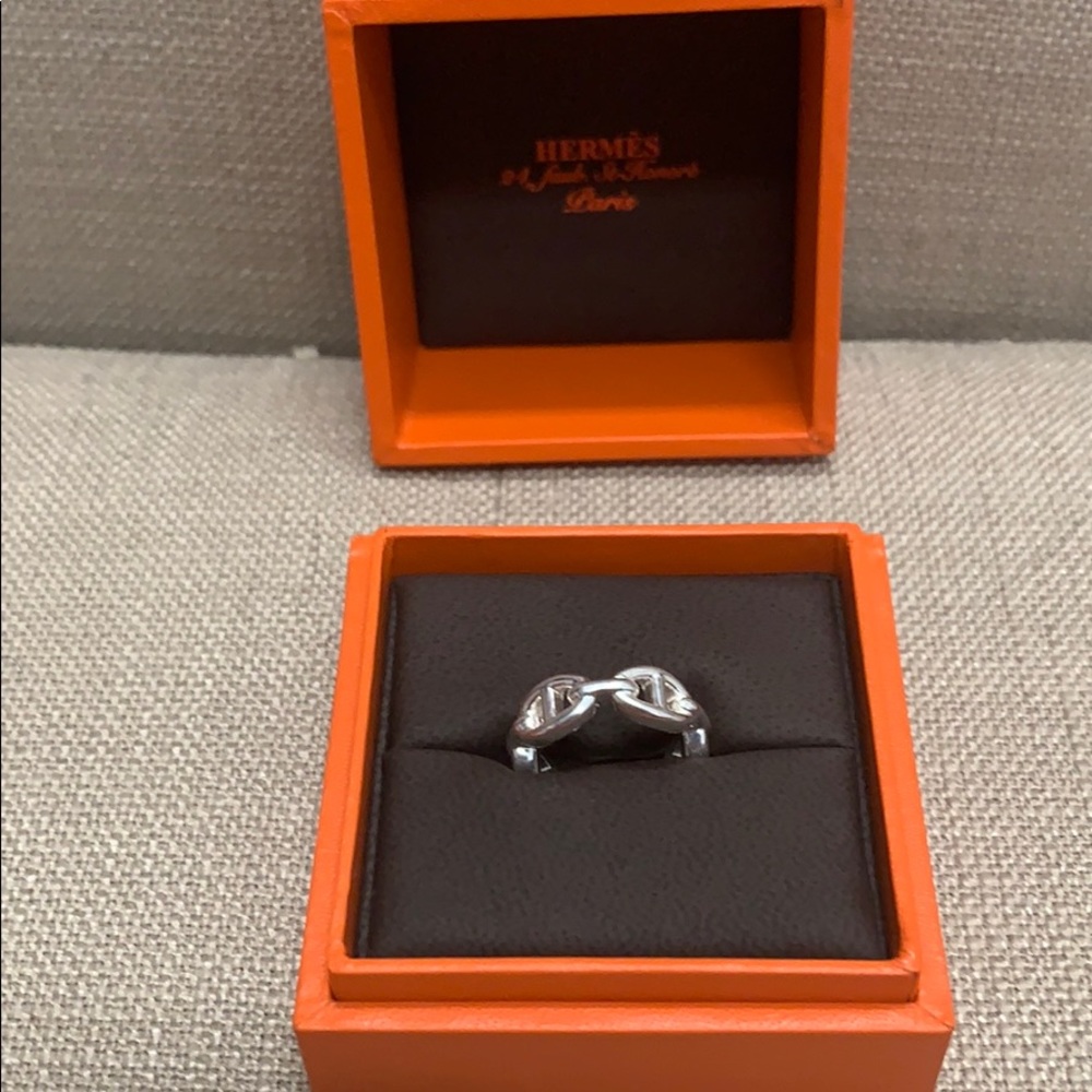 Brand New Chain D Ancre Small Silver Ring - Picture 1 of 6